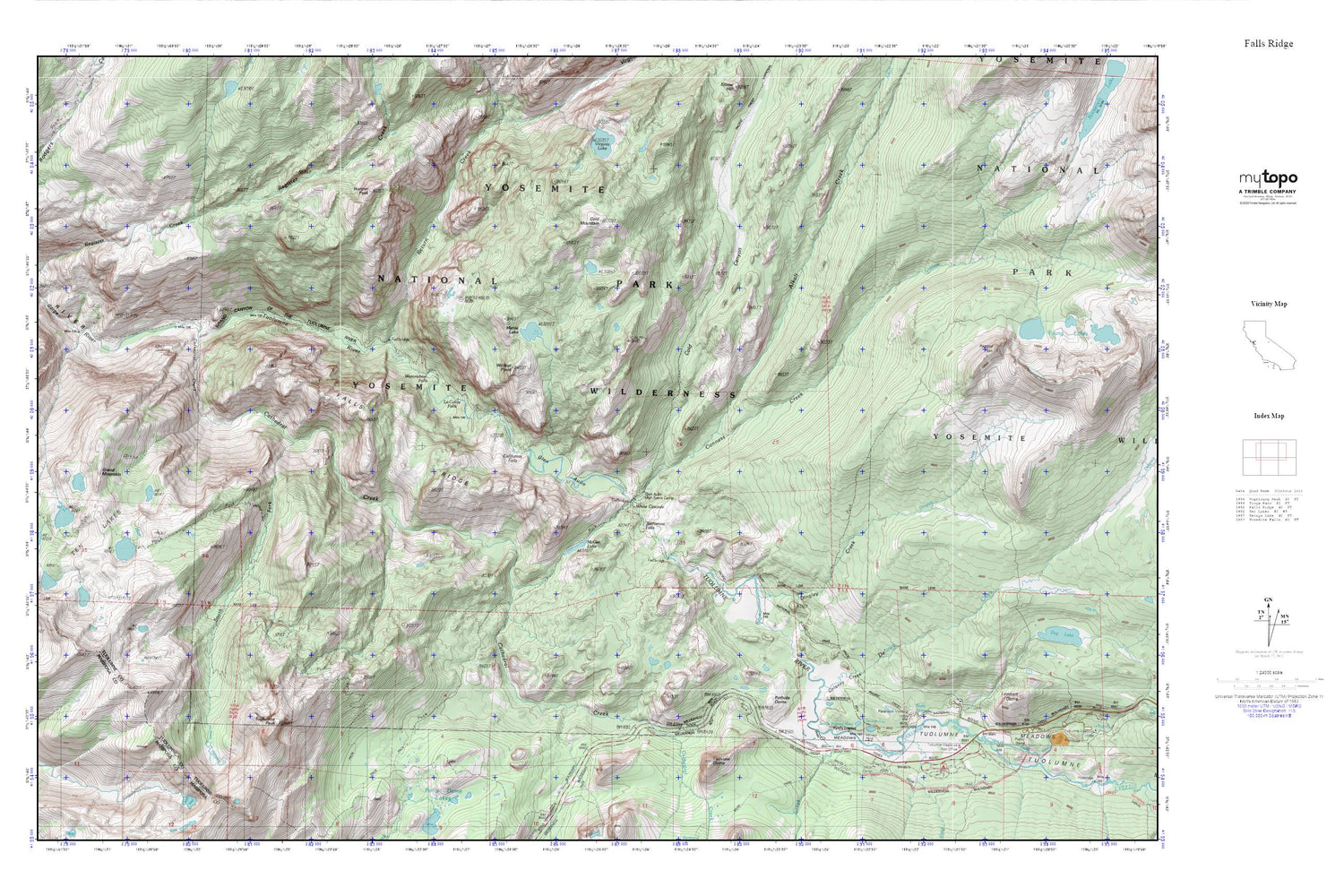 Falls Ridge MyTopo Explorer Series Map Image