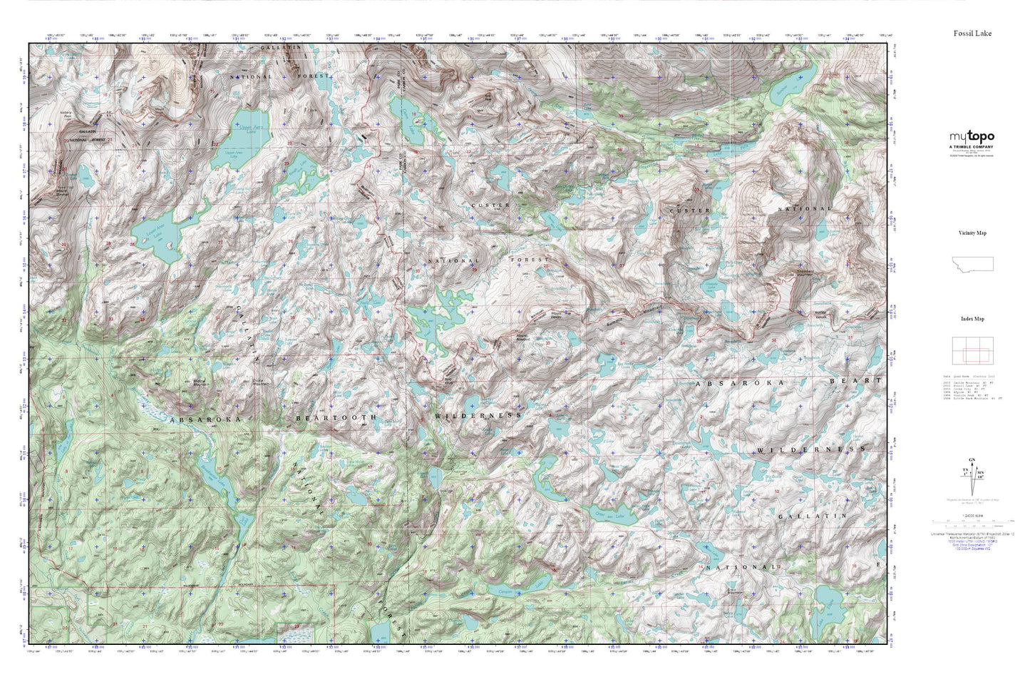 Fossil Lake MyTopo Explorer Series Map Image