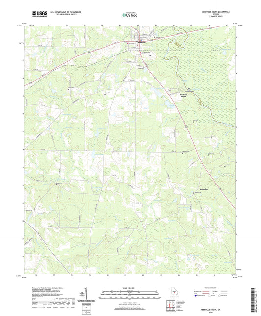 Abbeville South Georgia US Topo Map Image