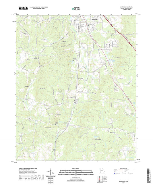 Adairsville Georgia US Topo Map Image
