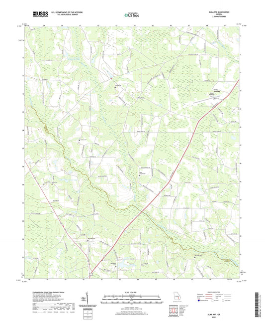 Alma NW Georgia US Topo Map Image