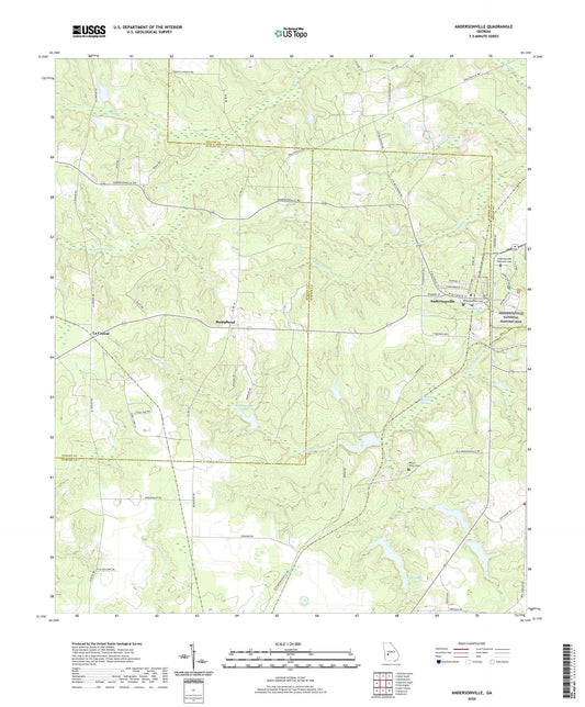 Andersonville Georgia US Topo Map Image