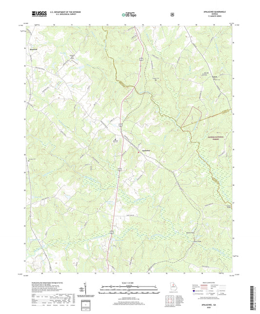 Apalachee Georgia US Topo Map Image