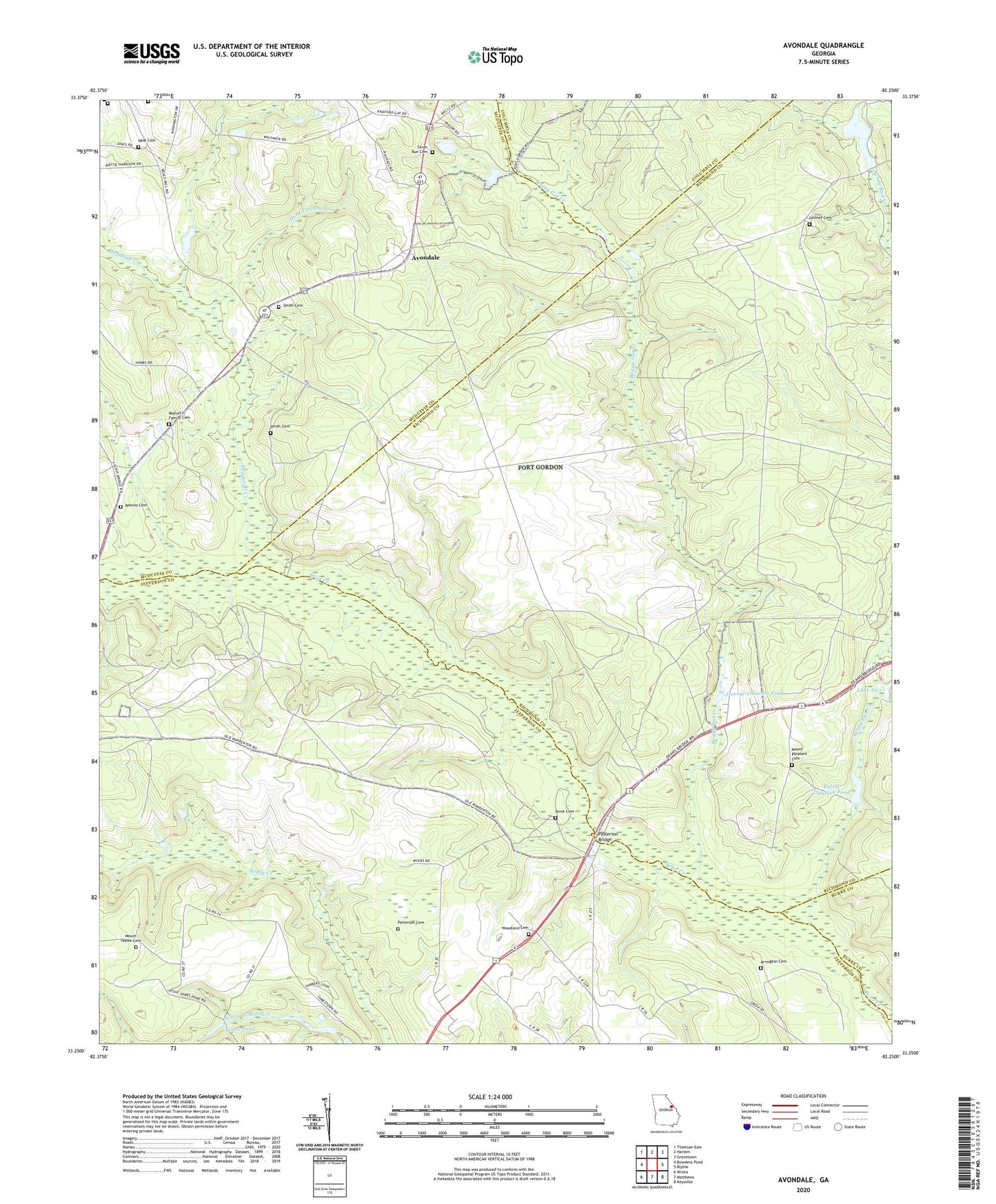 Avondale Georgia US Topo Map Image