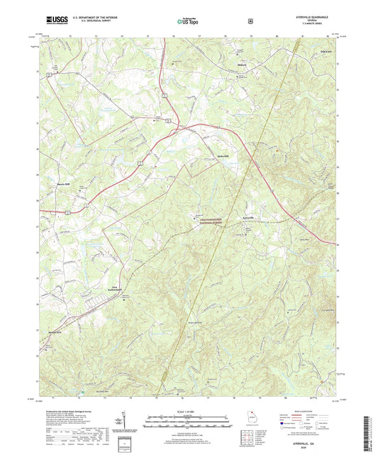 Ayersville Georgia US Topo Map Image