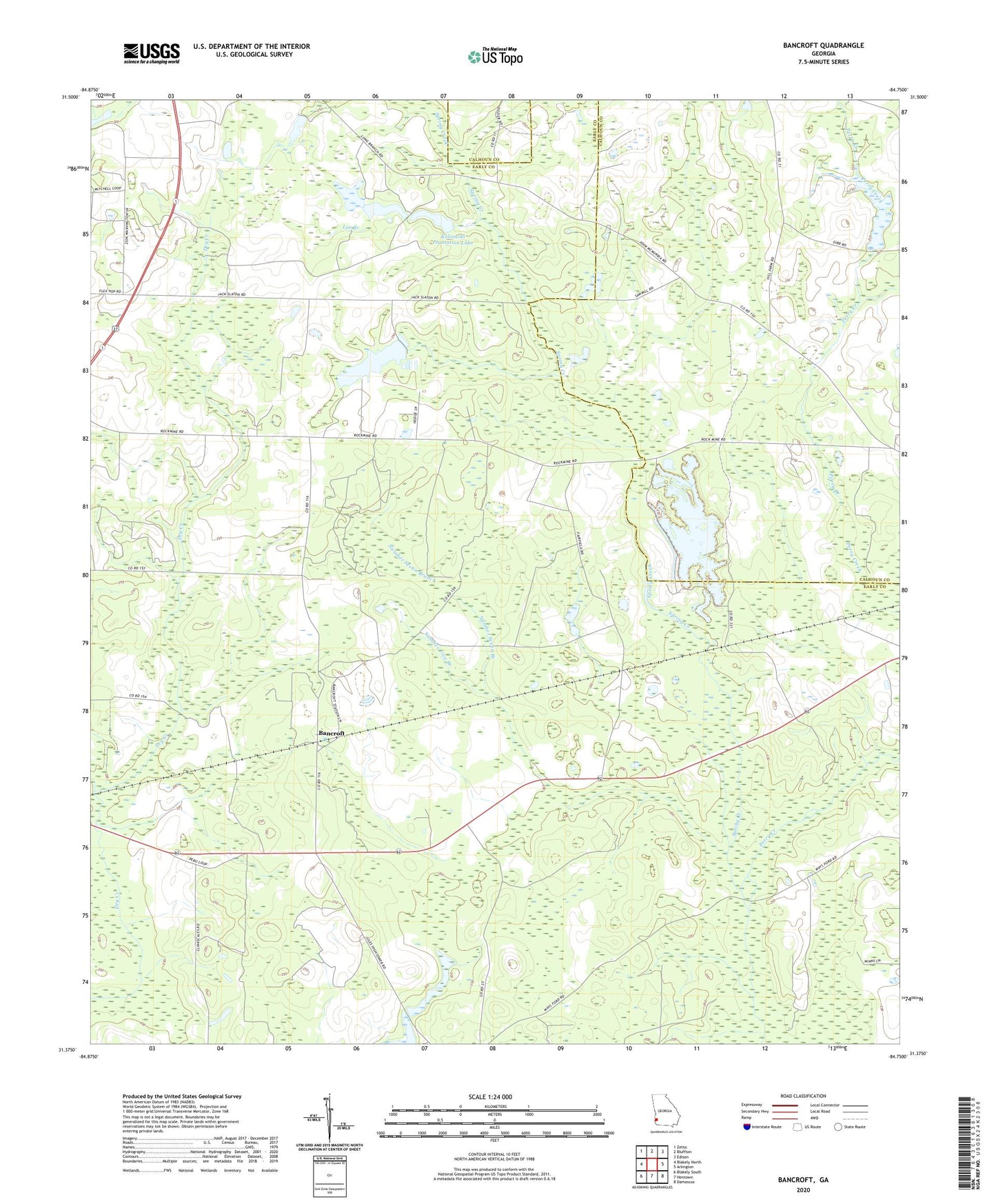 Bancroft Georgia US Topo Map Image