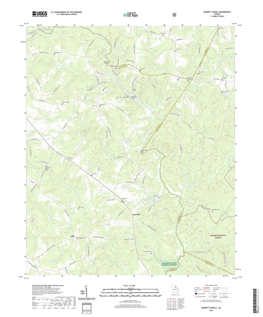 Barnett Shoals Georgia US Topo Map Image