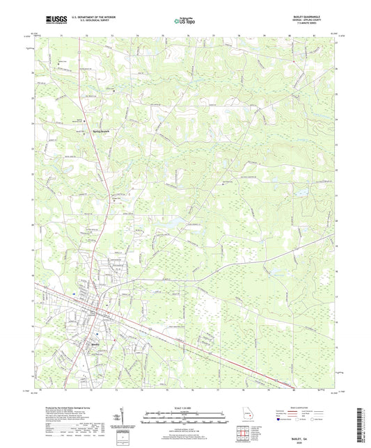 Baxley Georgia US Topo Map Image