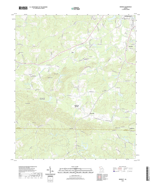 Benedict Georgia US Topo Map Image