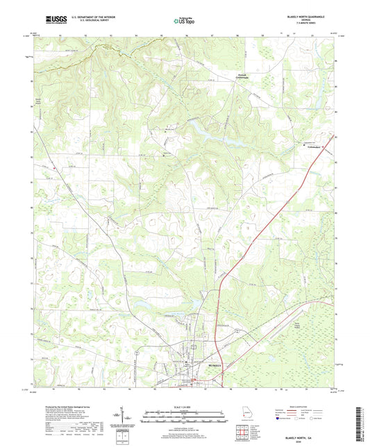 Blakely North Georgia US Topo Map Image