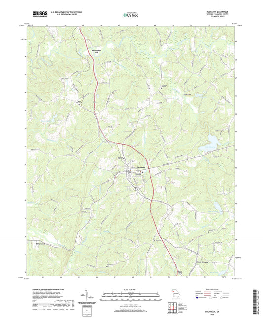 Buchanan Georgia US Topo Map Image