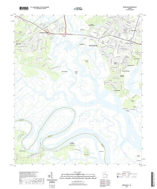 Burroughs Georgia US Topo Map Image