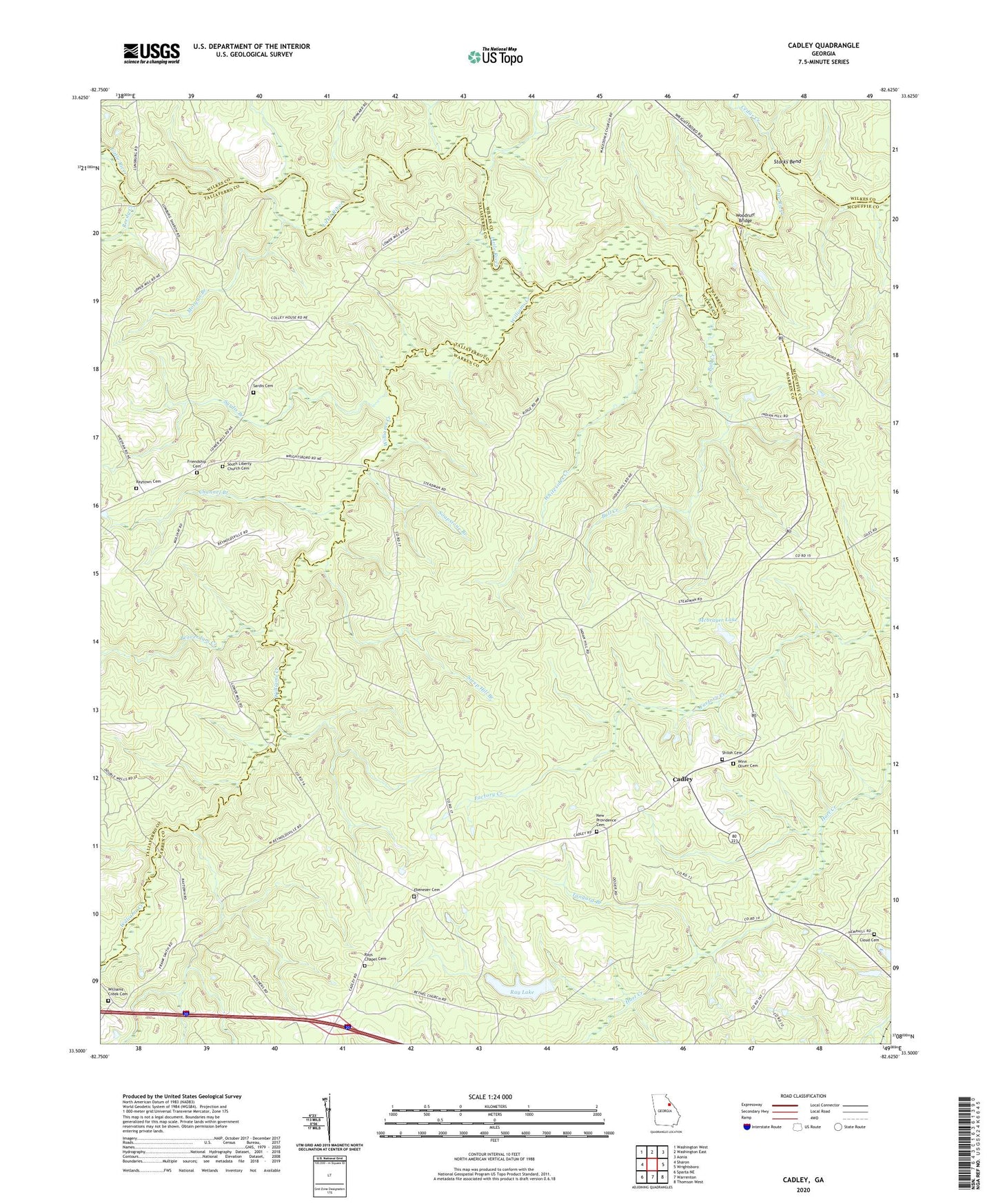 Cadley Georgia US Topo Map Image
