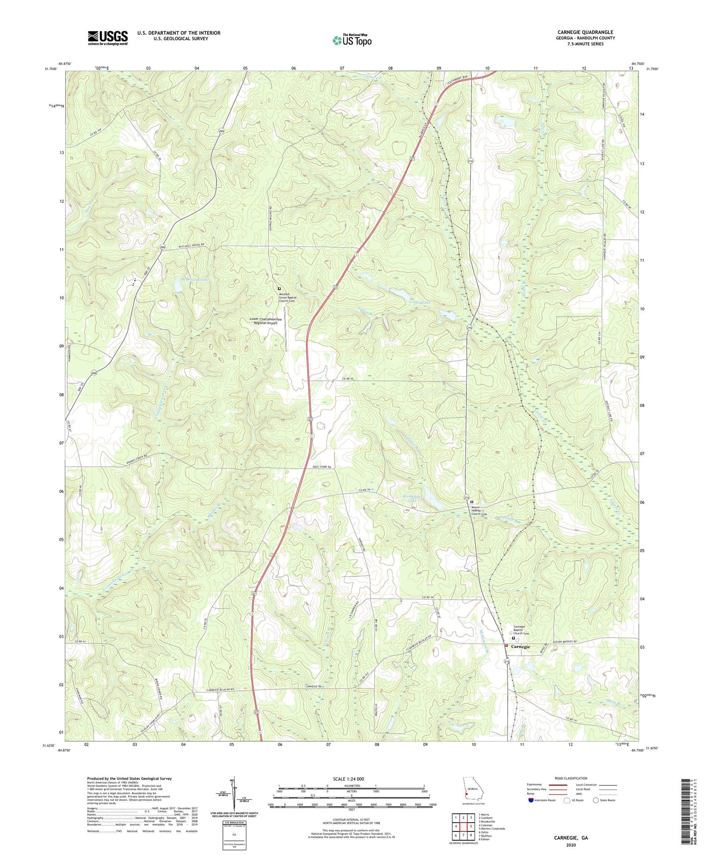 Carnegie Georgia US Topo Map Image