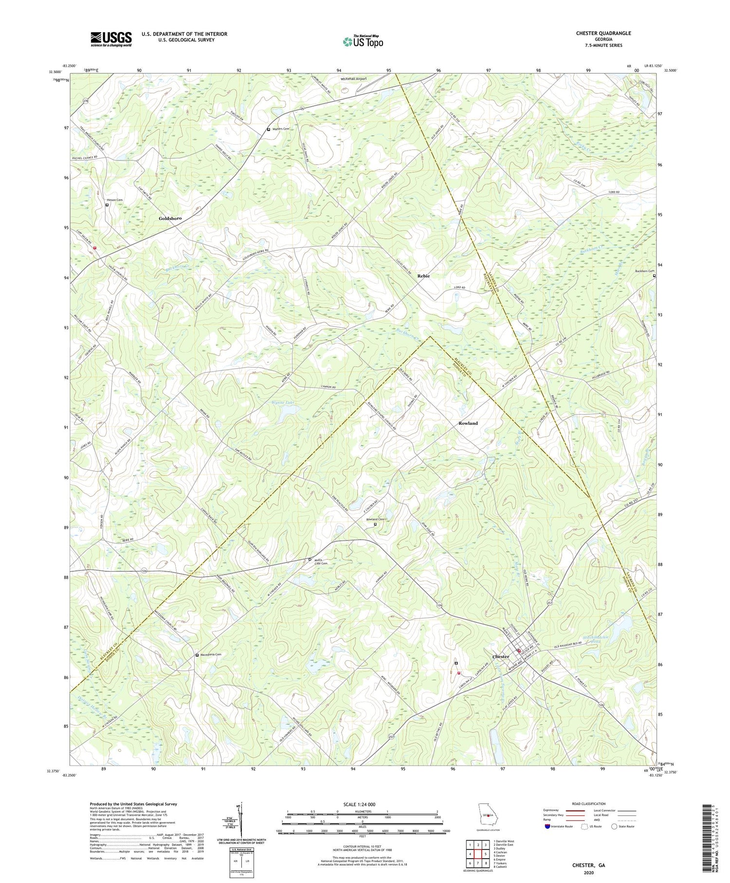 Chester Georgia US Topo Map Image