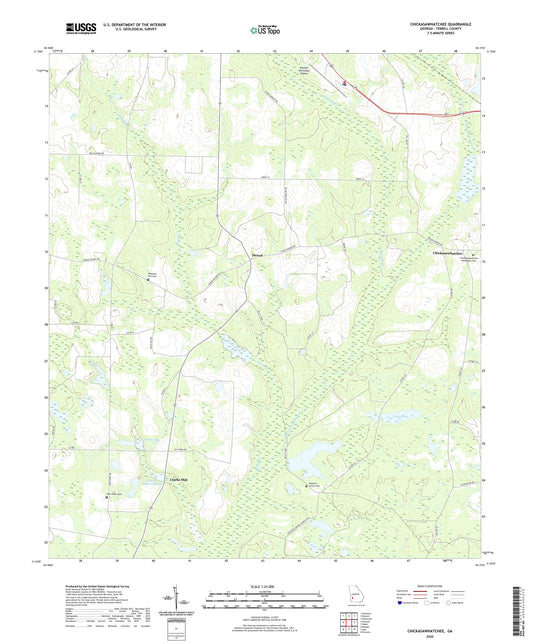Chickasawhatchee Georgia US Topo Map Image