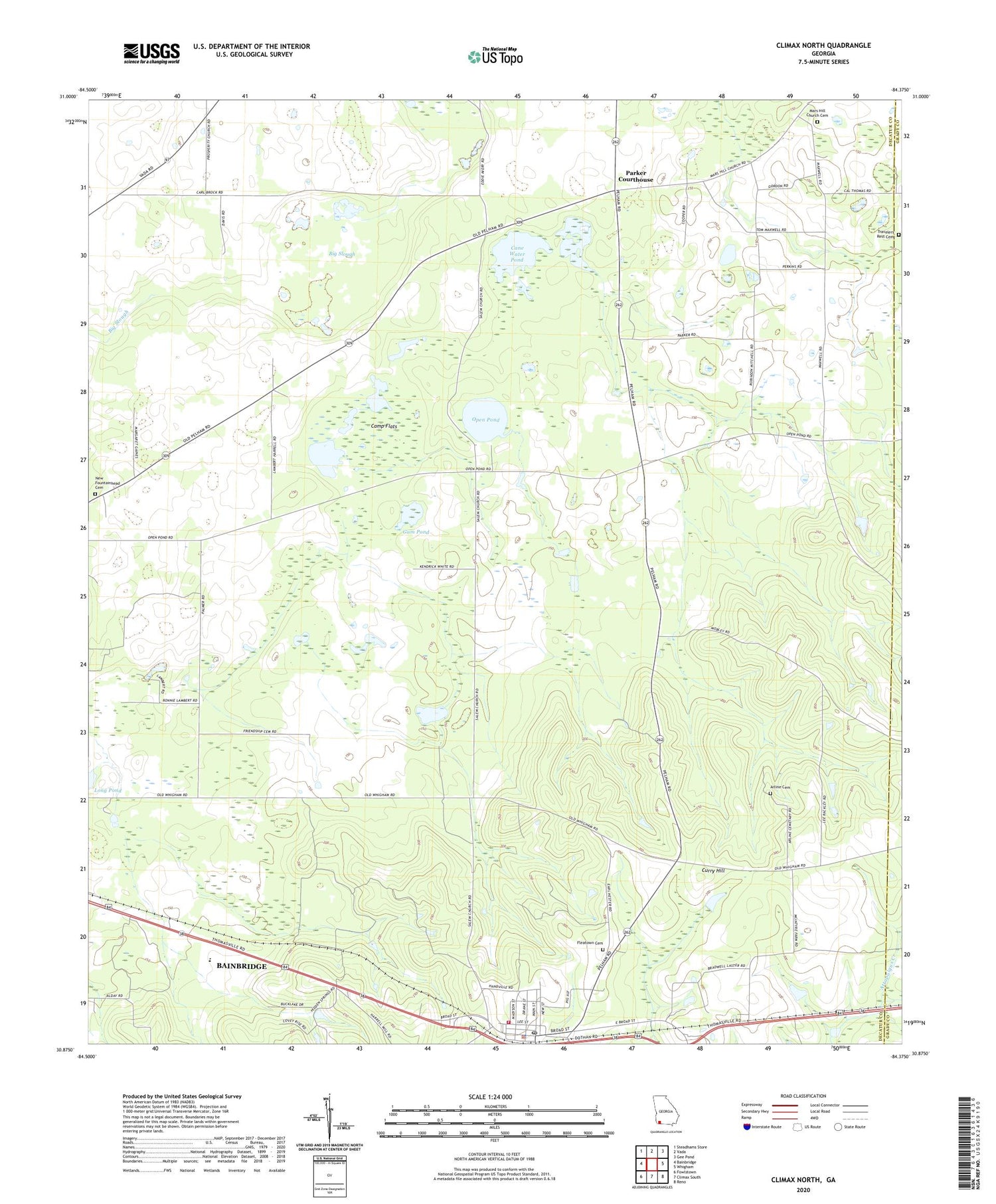 Climax North Georgia US Topo Map Image