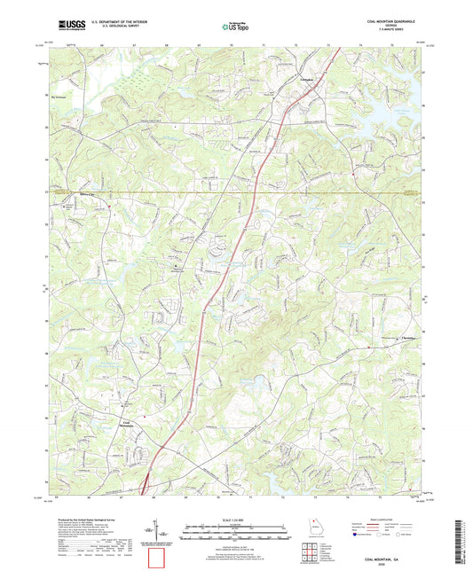Coal Mountain Georgia US Topo Map Image