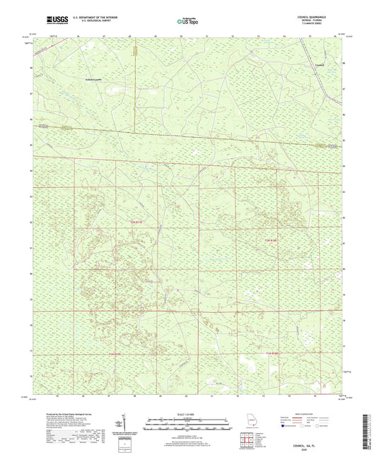 Council Georgia US Topo Map Image