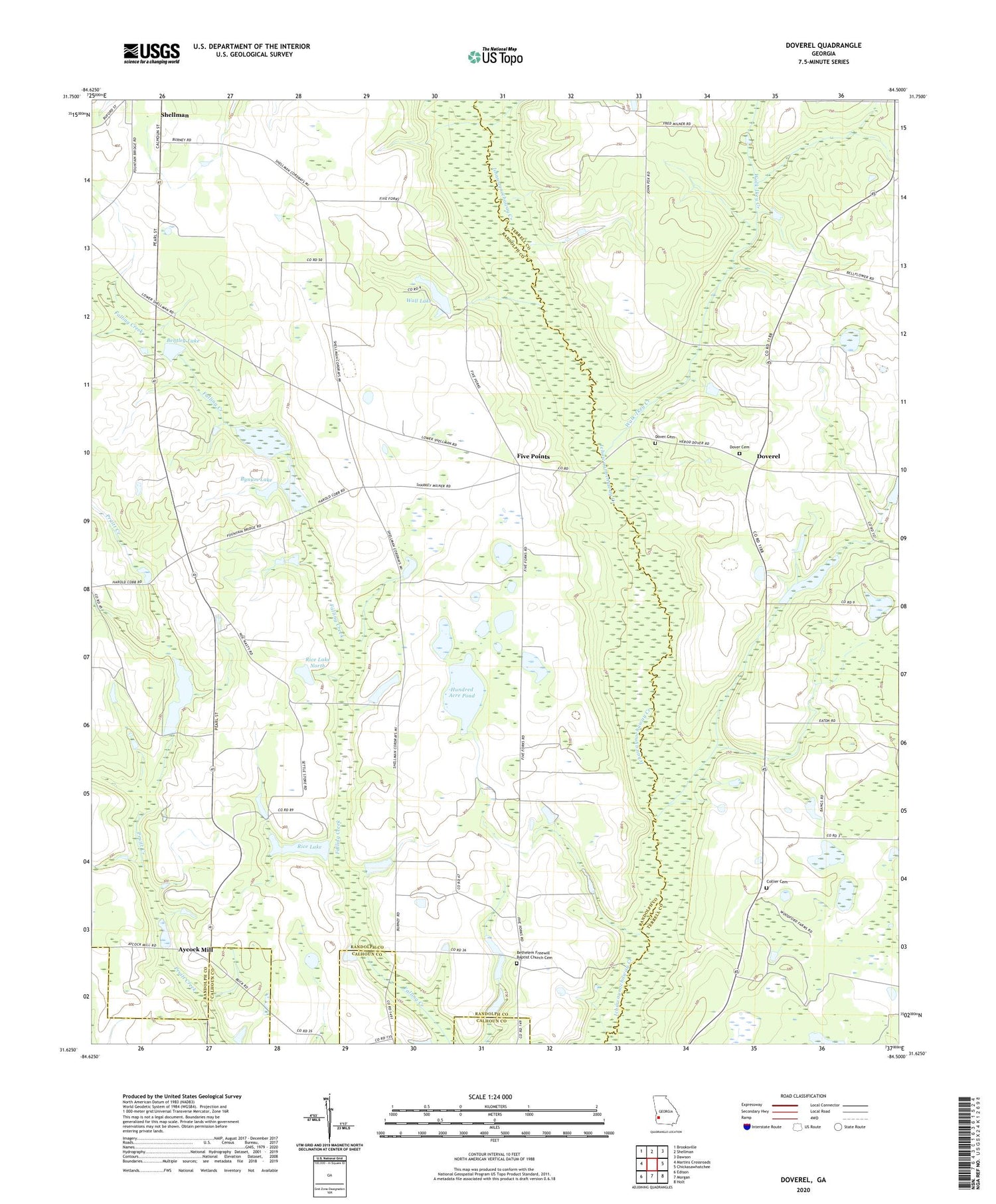 Doverel Georgia US Topo Map Image