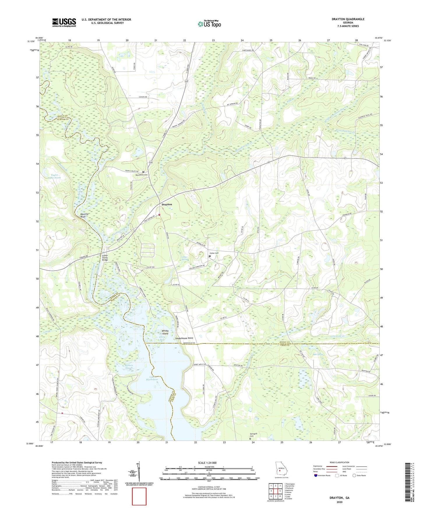 Drayton Georgia US Topo Map Image