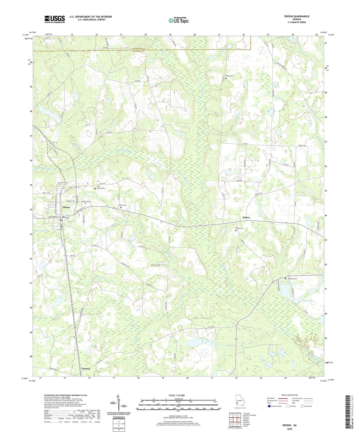 Edison Georgia US Topo Map Image