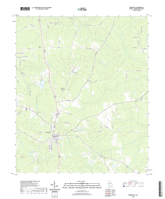 Greenville Georgia US Topo Map Image
