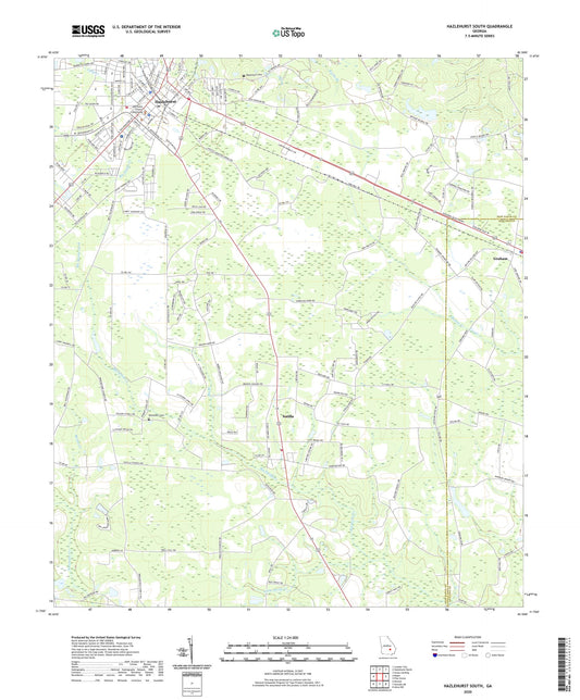 Hazlehurst South Georgia US Topo Map Image