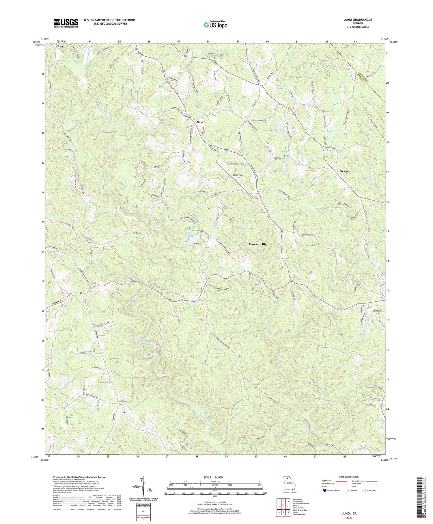 Juno Georgia US Topo Map Image