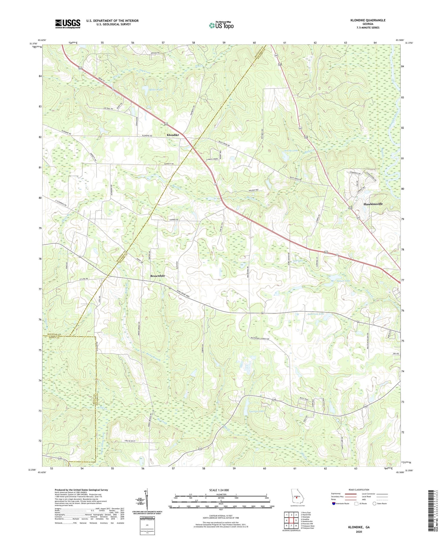 Klondike Georgia US Topo Map Image