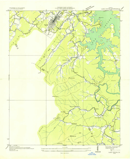 USGS Classic Blue Ridge Georgia 7.5'x7.5' Topo Map Image