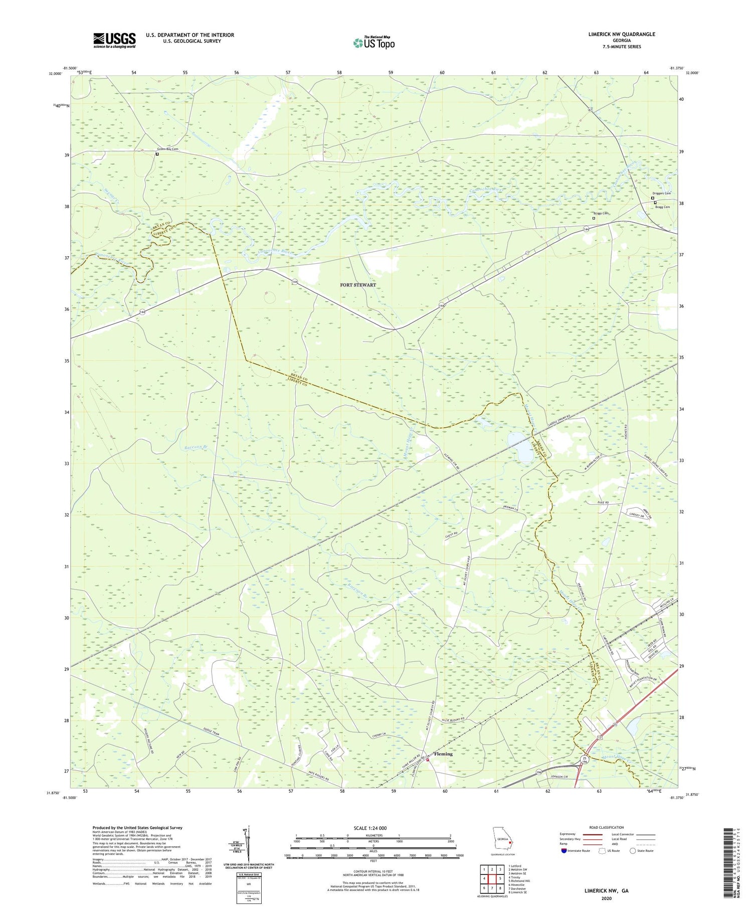 Limerick NW Georgia US Topo Map Image