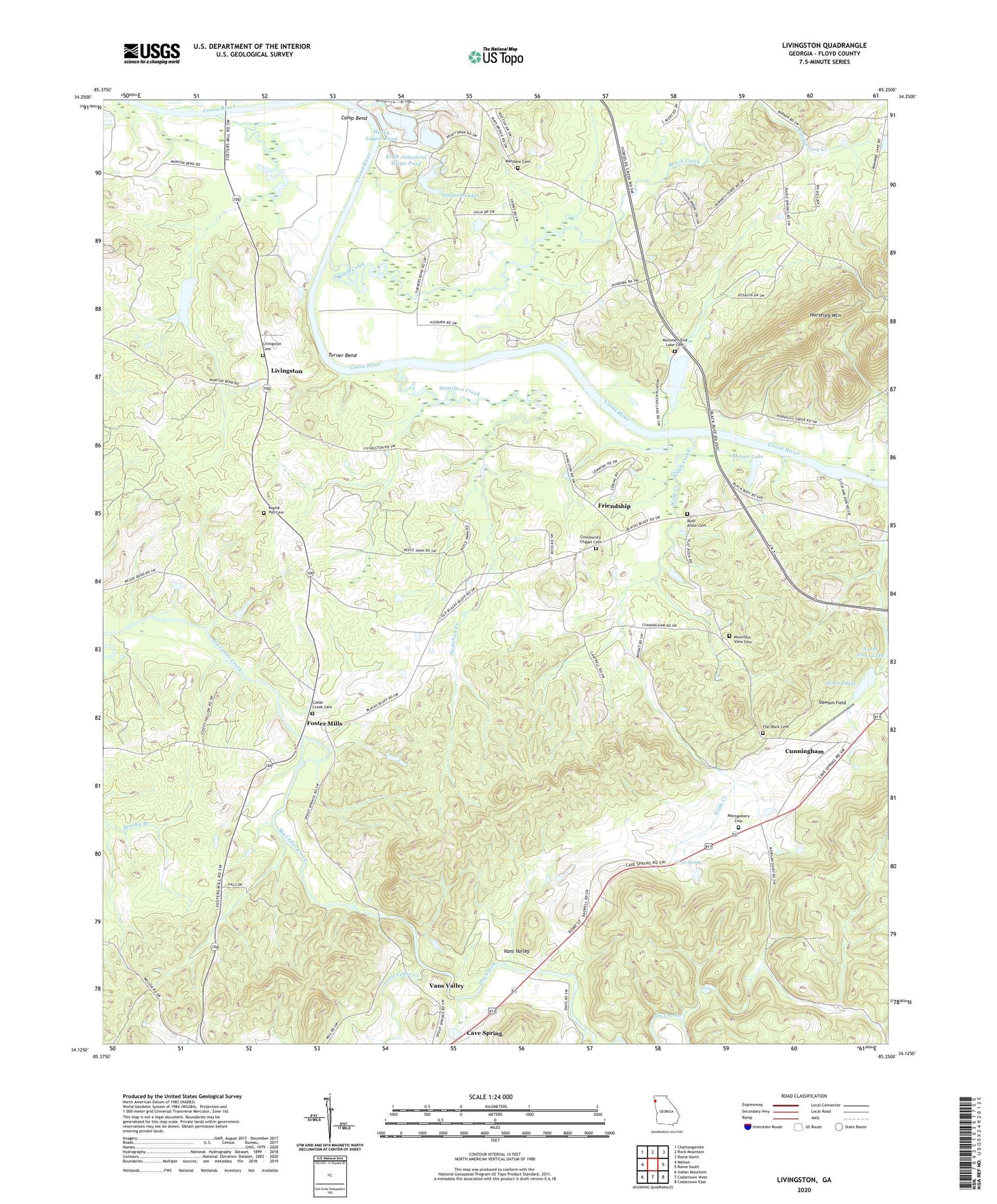 Livingston Georgia US Topo Map Image