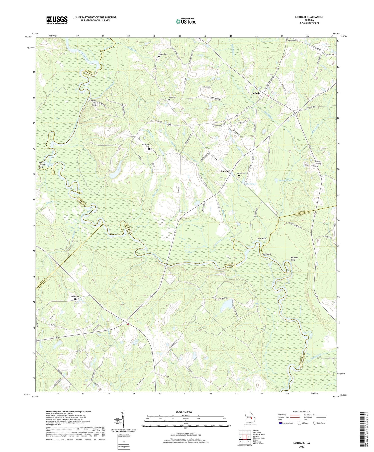 Lothair Georgia US Topo Map Image