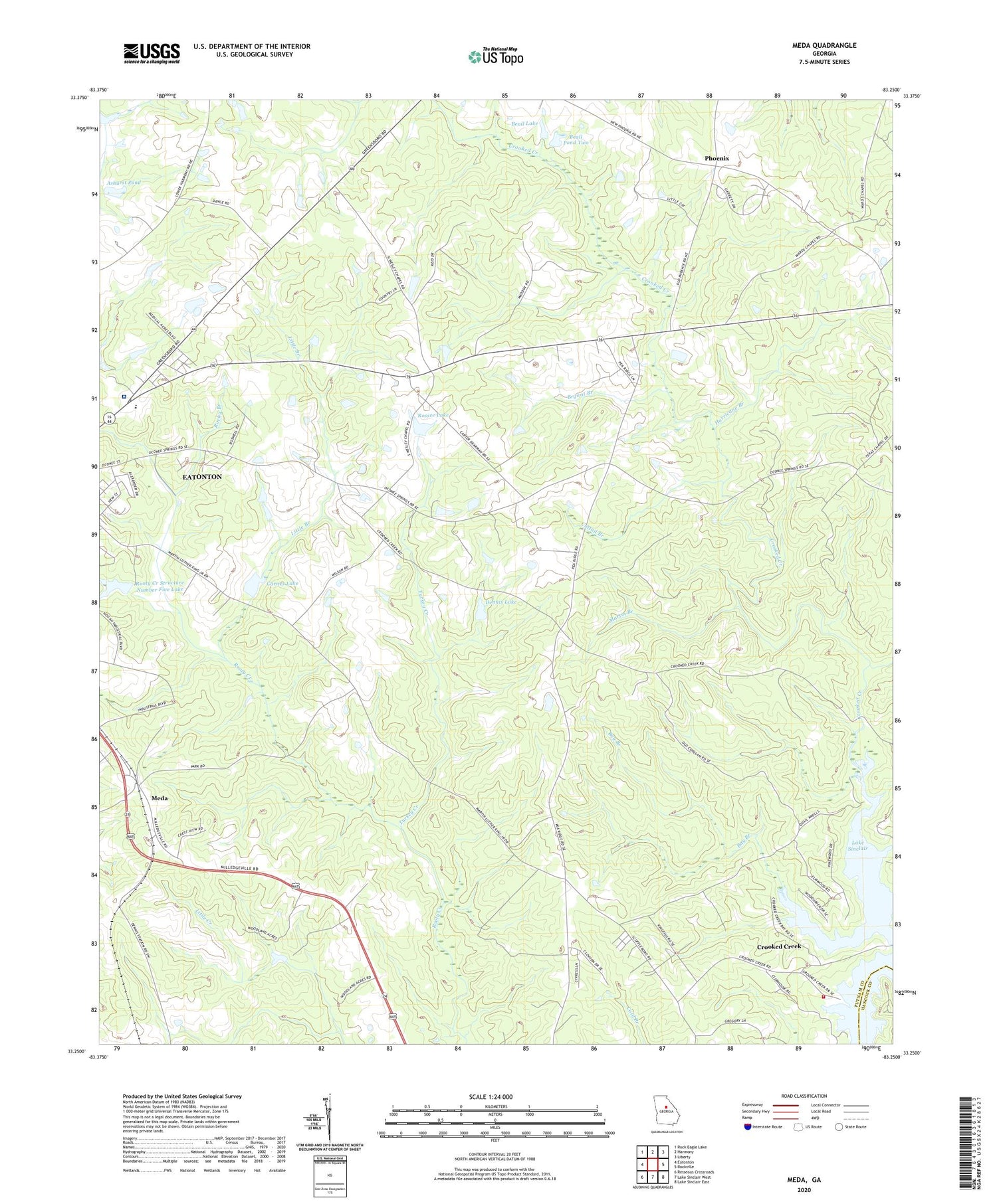 Meda Georgia US Topo Map Image