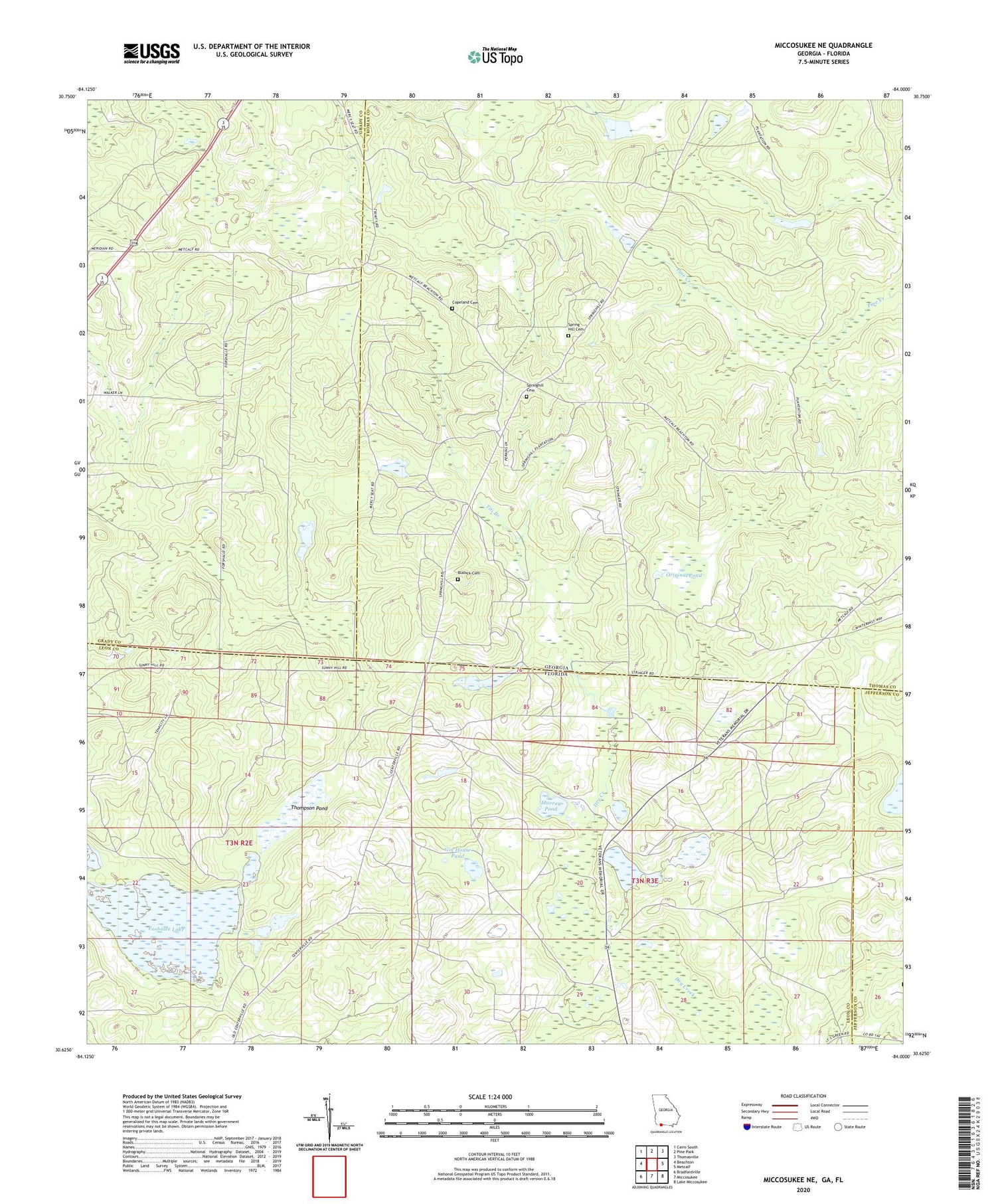 Miccosukee NE Georgia US Topo Map Image