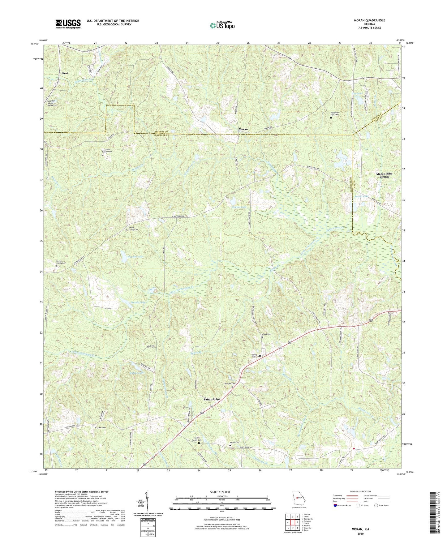 Moran Georgia US Topo Map Image