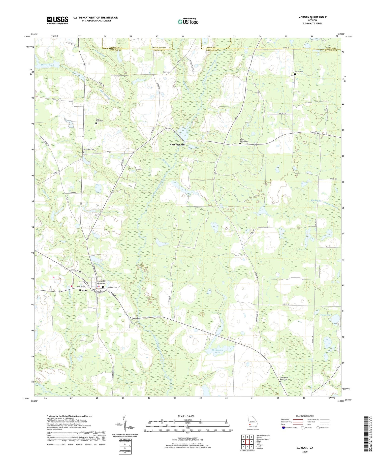 Morgan Georgia US Topo Map Image