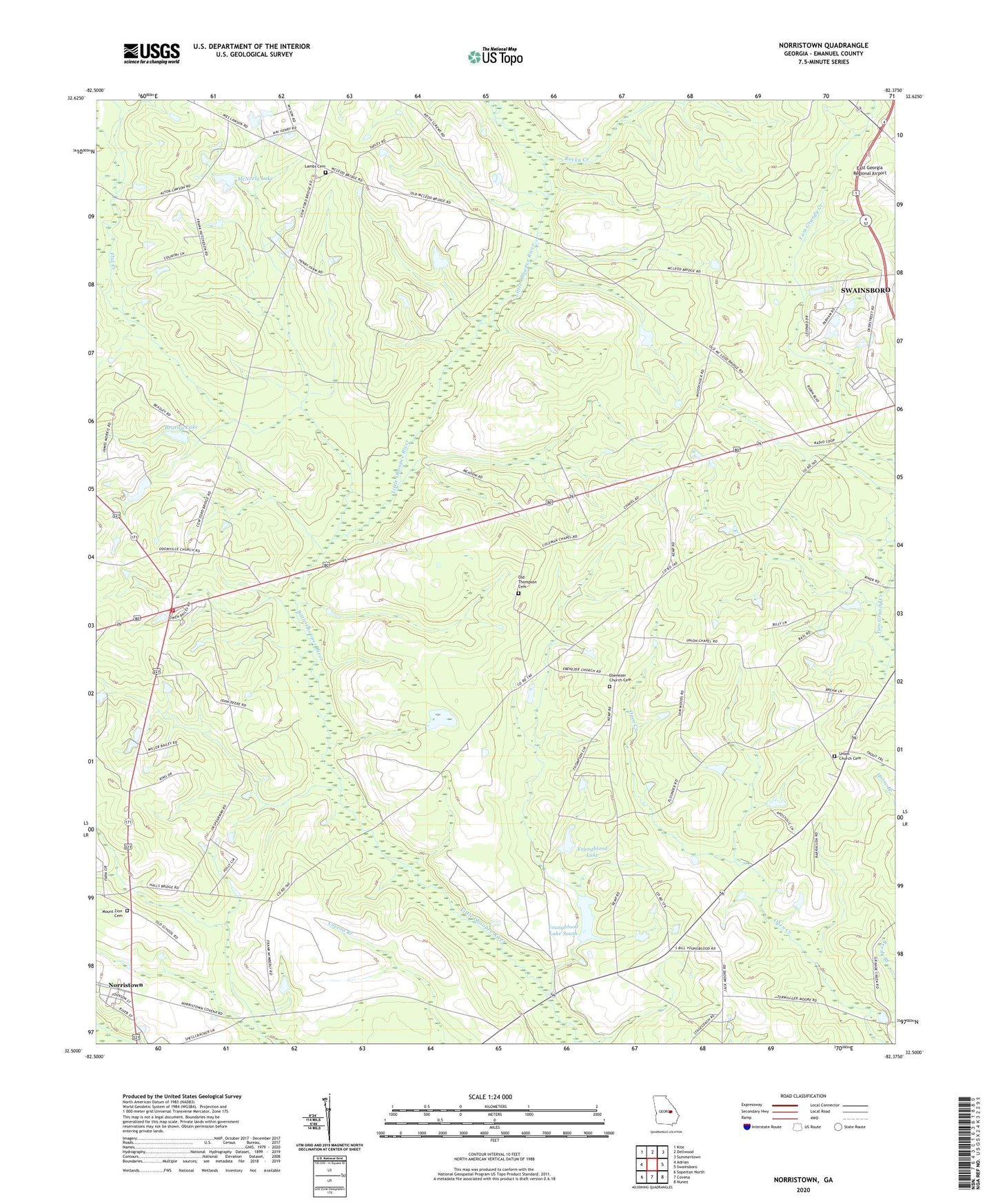 Norristown Georgia US Topo Map Image