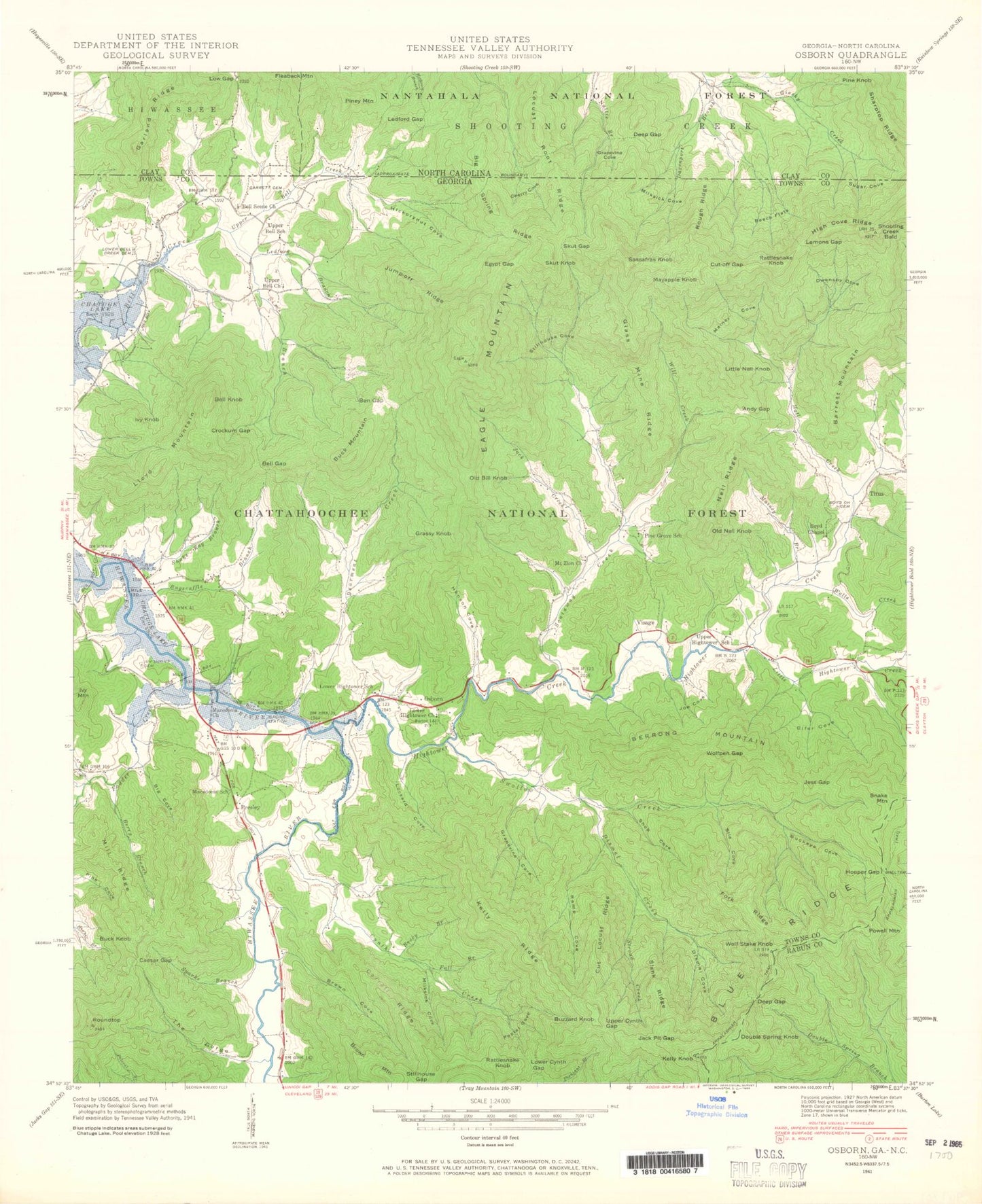 Classic USGS Macedonia Georgia 7.5'x7.5' Topo Map Image