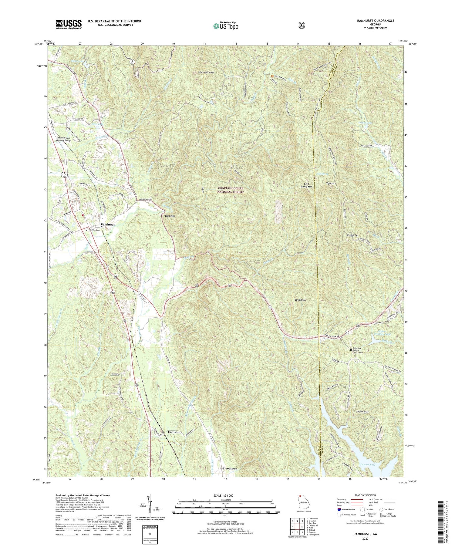 Ramhurst Georgia US Topo Map Image