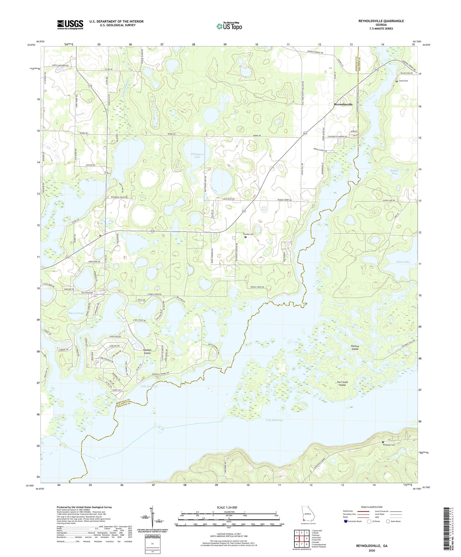 Reynoldsville Georgia US Topo Map Image