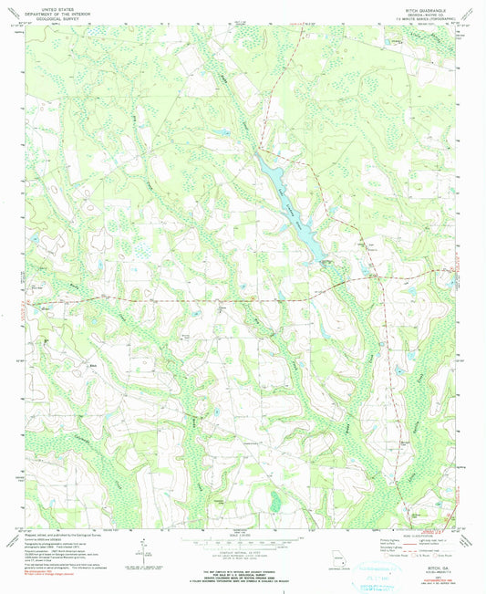 Classic USGS Ritch Georgia 7.5'x7.5' Topo Map Image