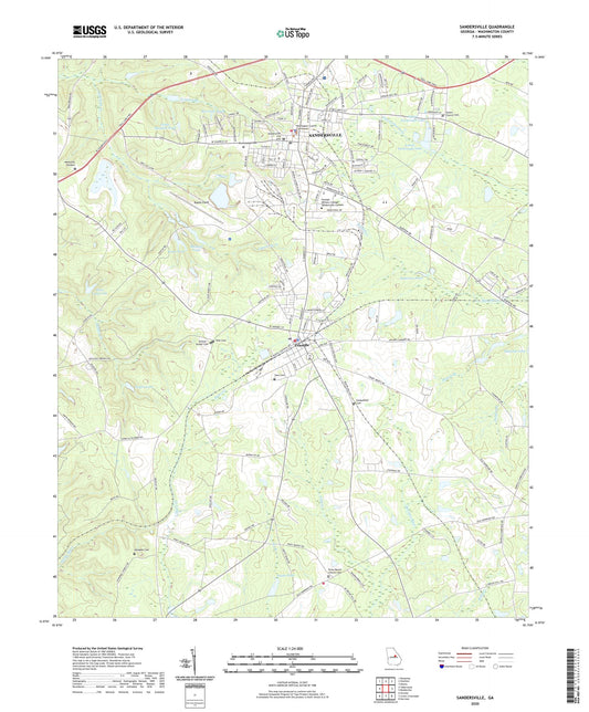 Sandersville Georgia US Topo Map Image