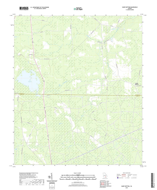 Sandy Bottom Georgia US Topo Map Image