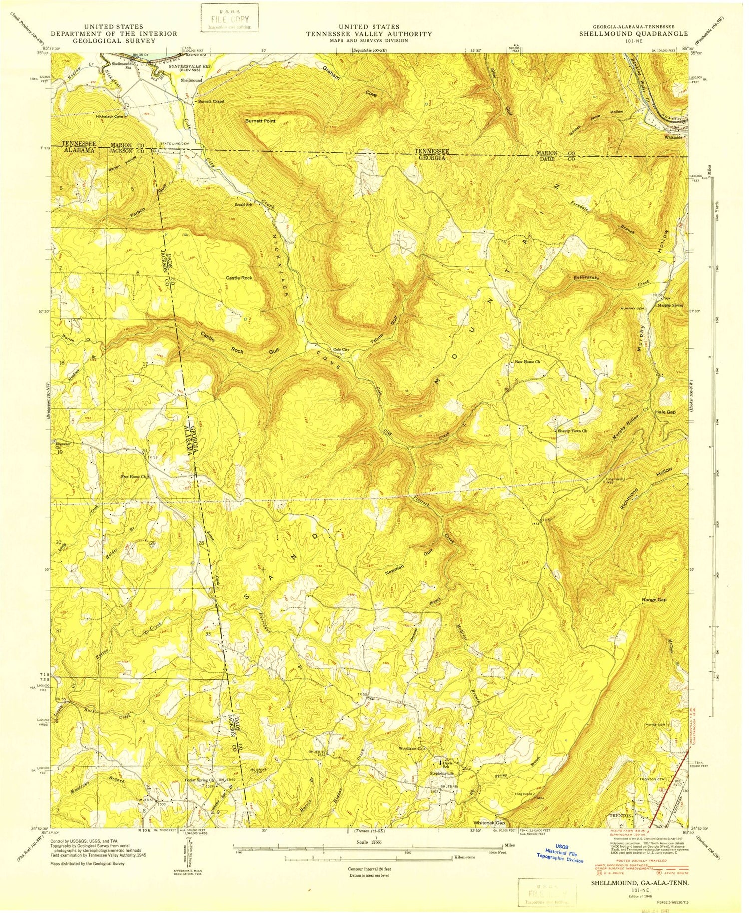 Classic USGS New Home Georgia 7.5'x7.5' Topo Map Image