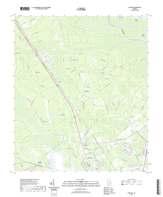 Sterling Georgia US Topo Map Image