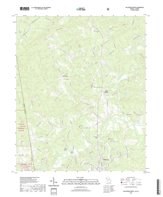 Tallapoosa North Georgia US Topo Map Image