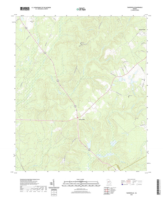 Tarversville Georgia US Topo Map Image