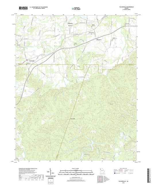 Taylorsville Georgia US Topo Map Image